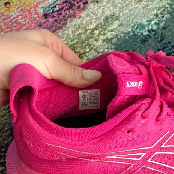 Asics Women's Gel Nimbus 25 Athletic Shoes in Vibrant Pink - Picture 7 of 9